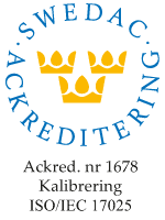 Swedac ackrediterad kalibrering 1678